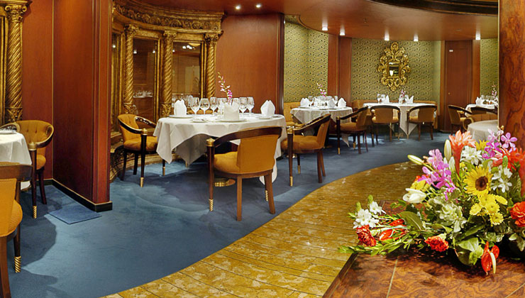 CRUCEROS DE LUJO HOLLAND AMERICA MS ZAANDAM PINNACLE GRILL RESTAURANTES DE LUJO EN BARCOS DE CRUCERO